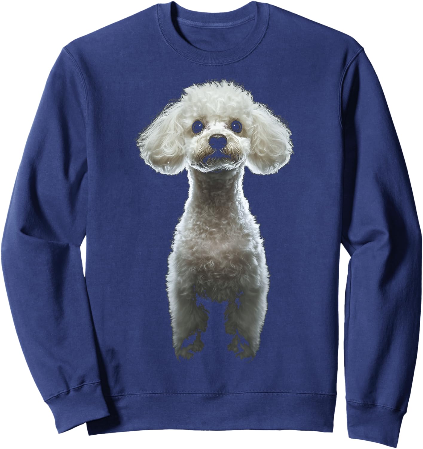 Poodle Dog Motif Pet Artwork Poodle Men Women Kids Sweatshirt - Sweatshirt | Navy