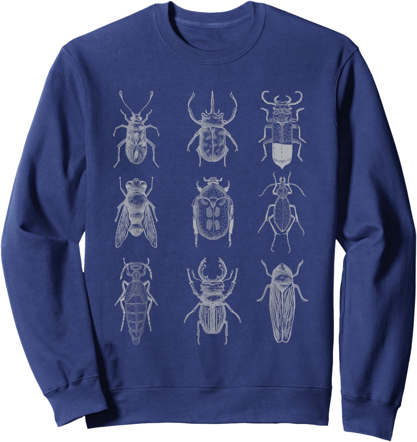 Beetle Insect Bug Entomology Graphic Sweatshirt - Sweatshirt | Navy