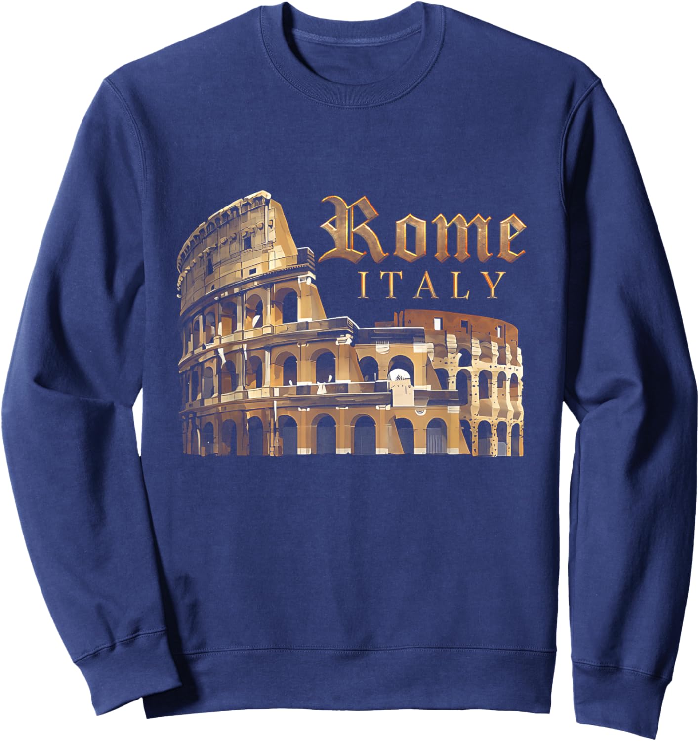 Retro Vintage Roma Italia Colosseum Souvenirs Rome Italy Sweatshirt - Sweatshirt | Navy