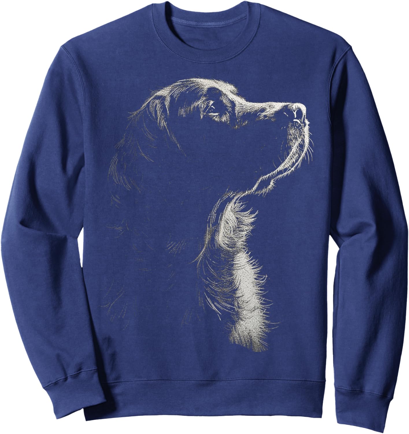 Golden Retriever Dog Graphic Pet Artwork Golden Retriever Men Women Kids Sweatshirt - Sweatshirt | Navy