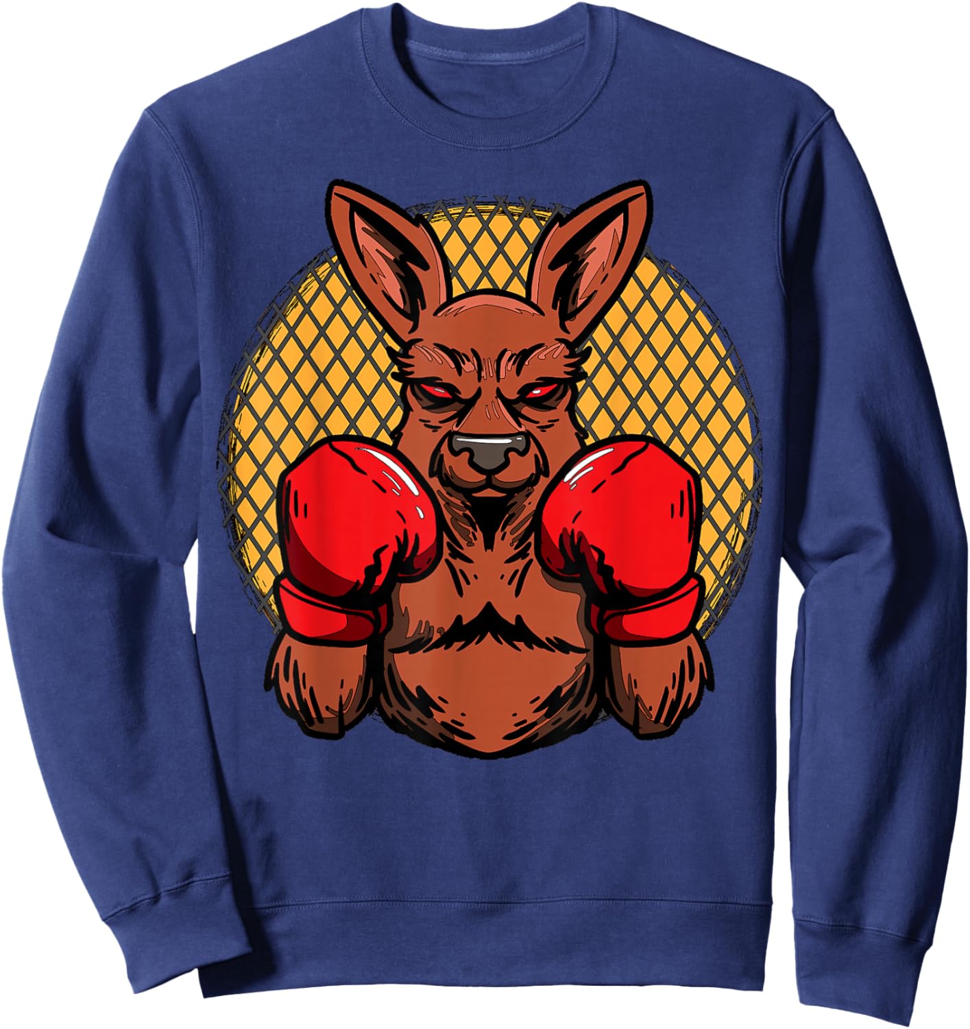 Cartoon Kangaroo Boxer In Boxing Gloves For Adults Sweatshirt - Sweatshirt | Navy