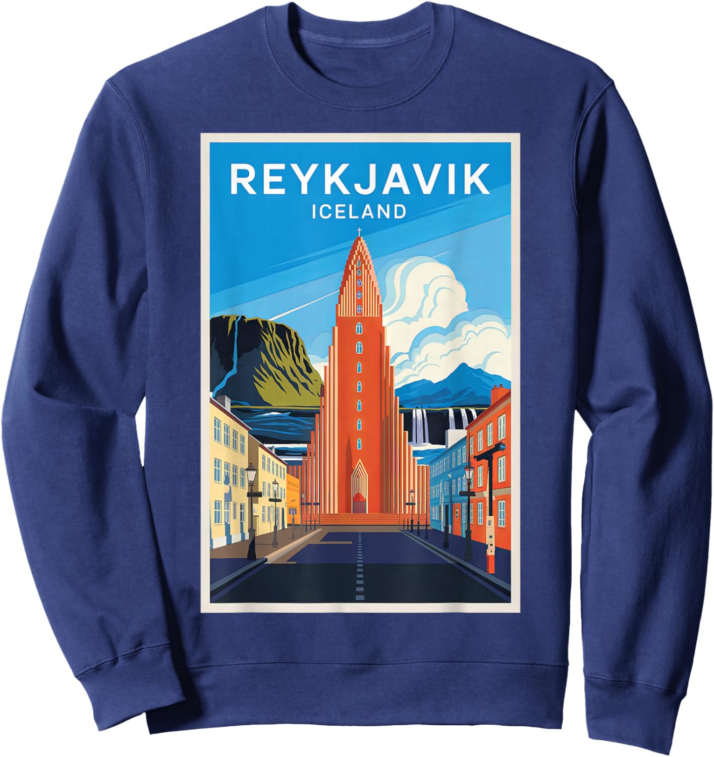 Reykjavik Iceland Vintage Travel Design for Fans Sweatshirt - Sweatshirt | Navy