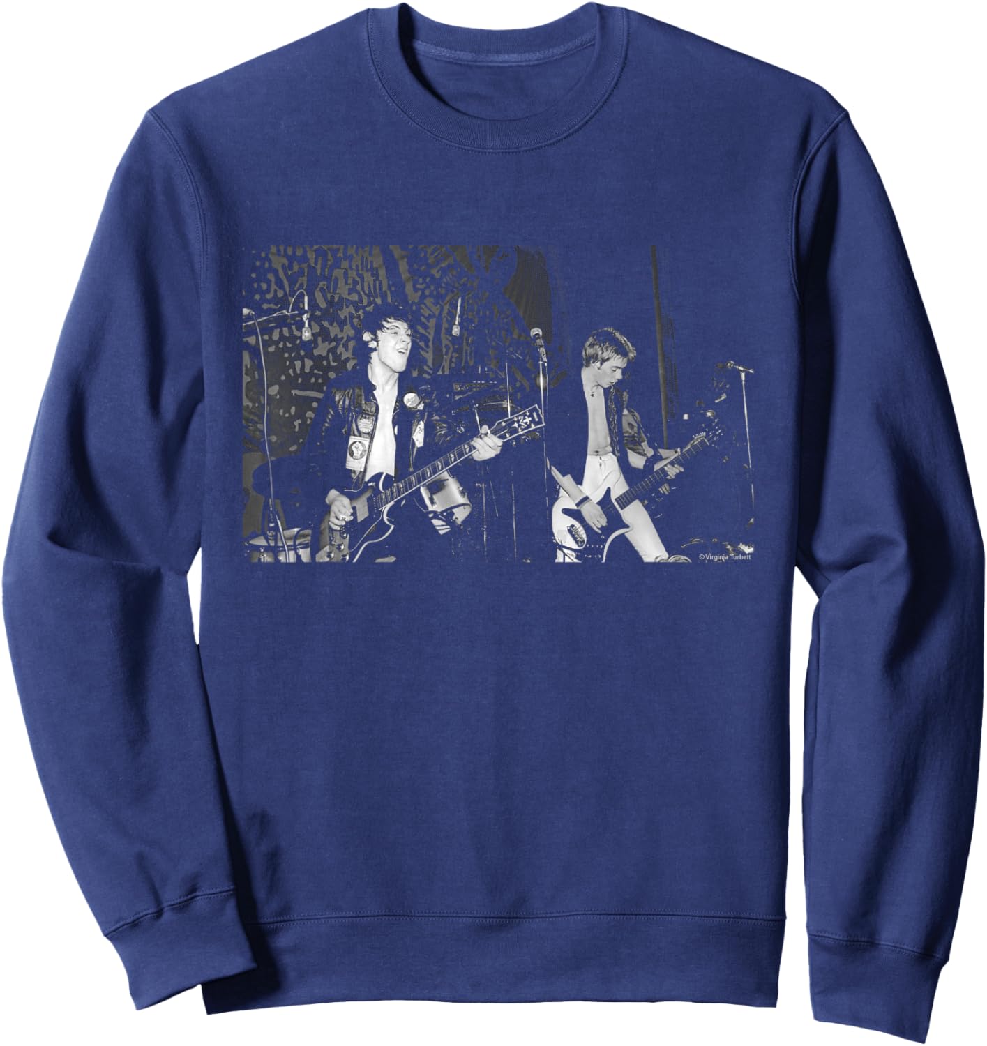 Stiff Little Fingers Punk Band Live By Virgina Turbett Sweatshirt - Sweatshirt | Navy