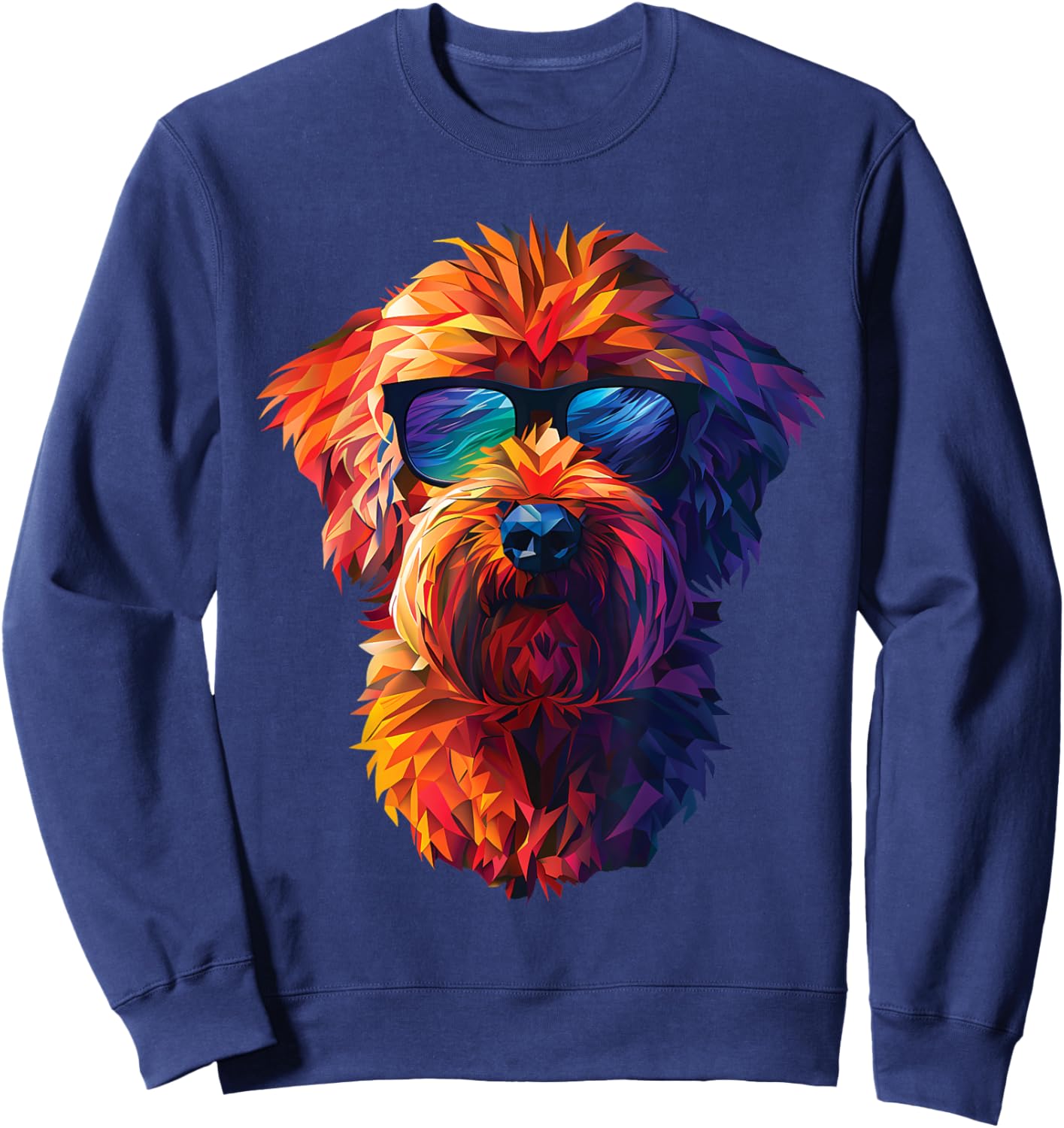 Dog Dad Mom Cool Sunglasses - Whoodle Women Sweatshirt - Sweatshirt | Navy