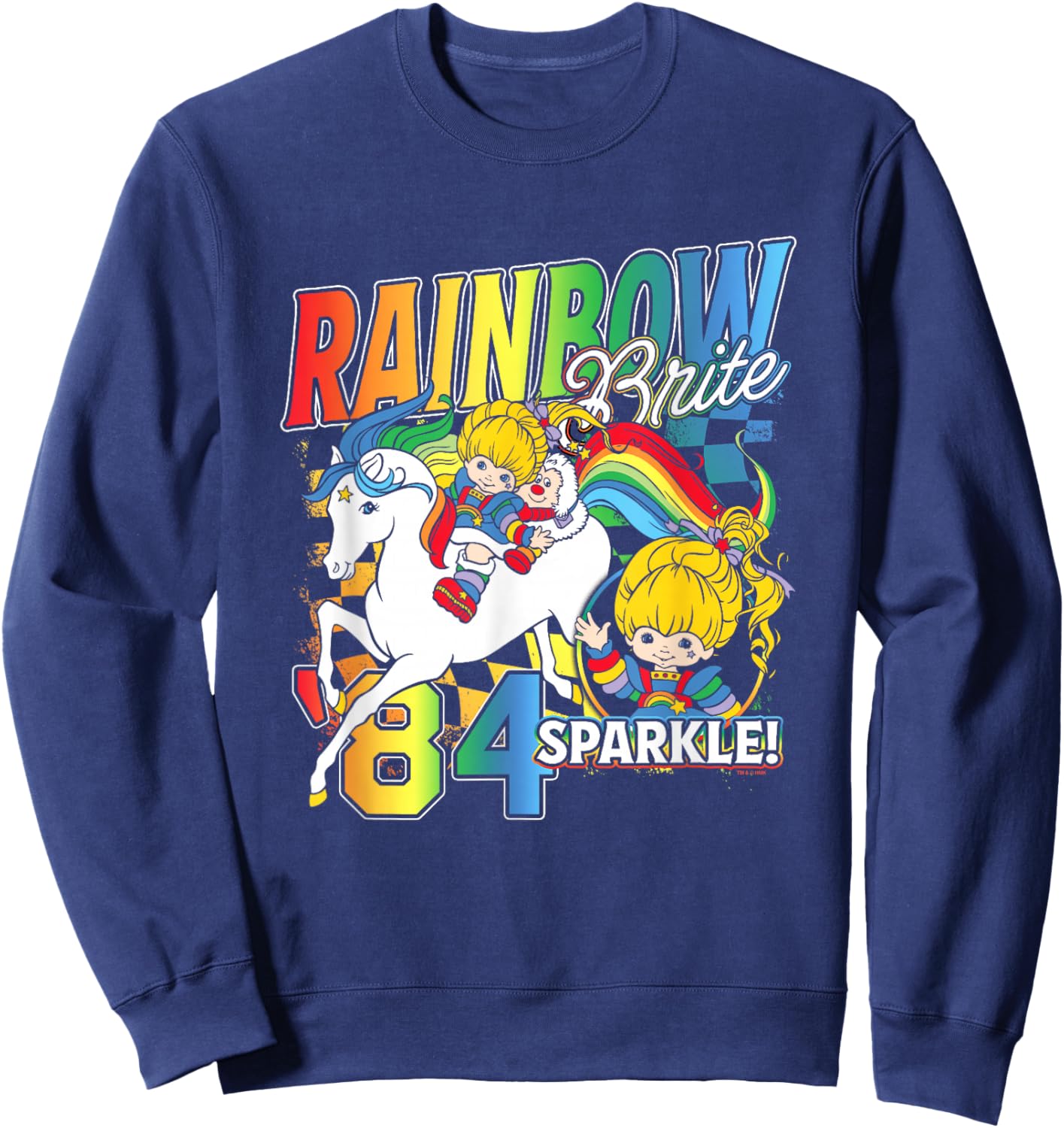 Rainbow Brite 84 Sparkle! Vintage Poster Sweatshirt - Sweatshirt | Navy