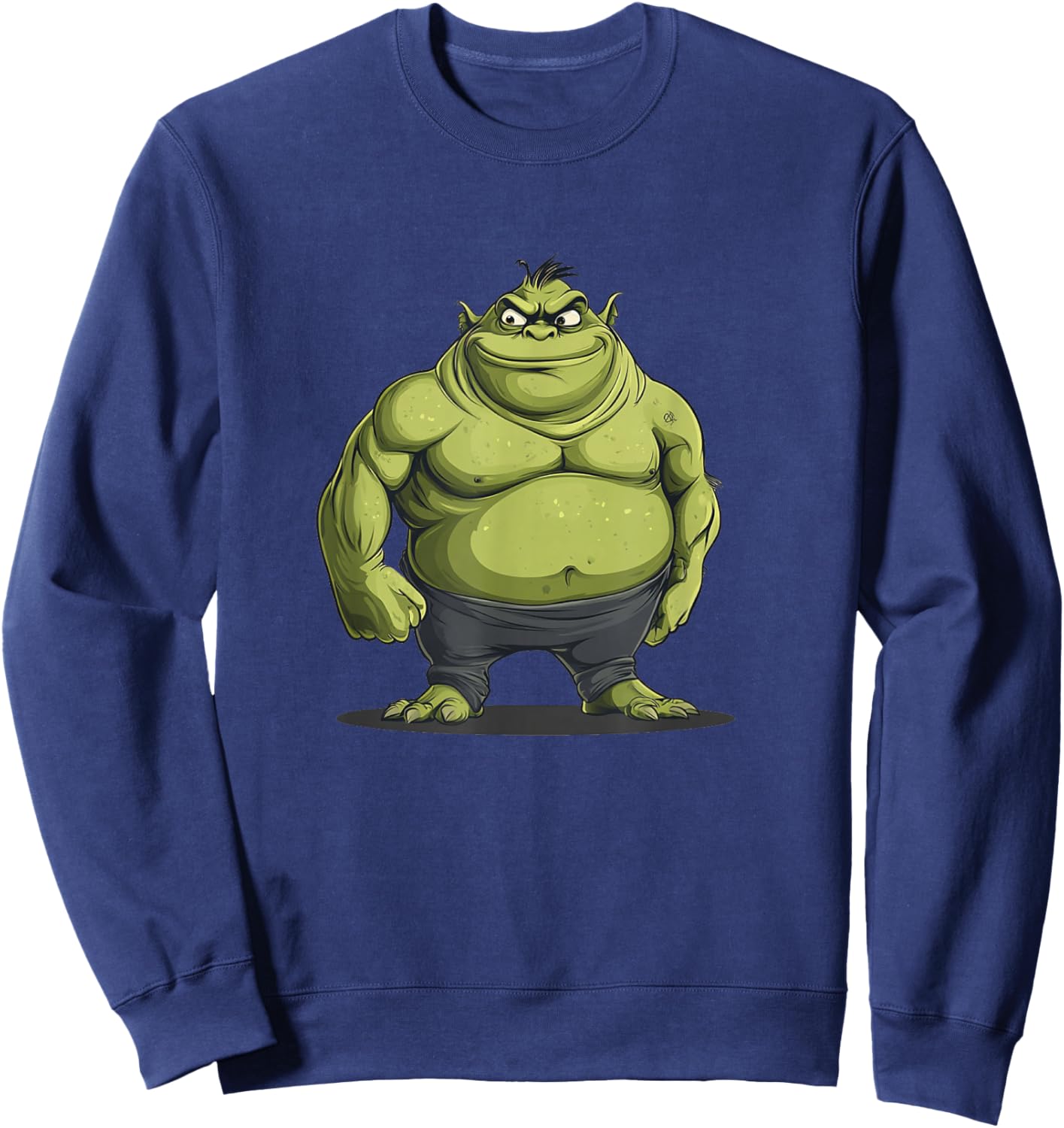Awesome Ogre Emblem for a Strong Fantasy Look Sweatshirt - Sweatshirt | Navy