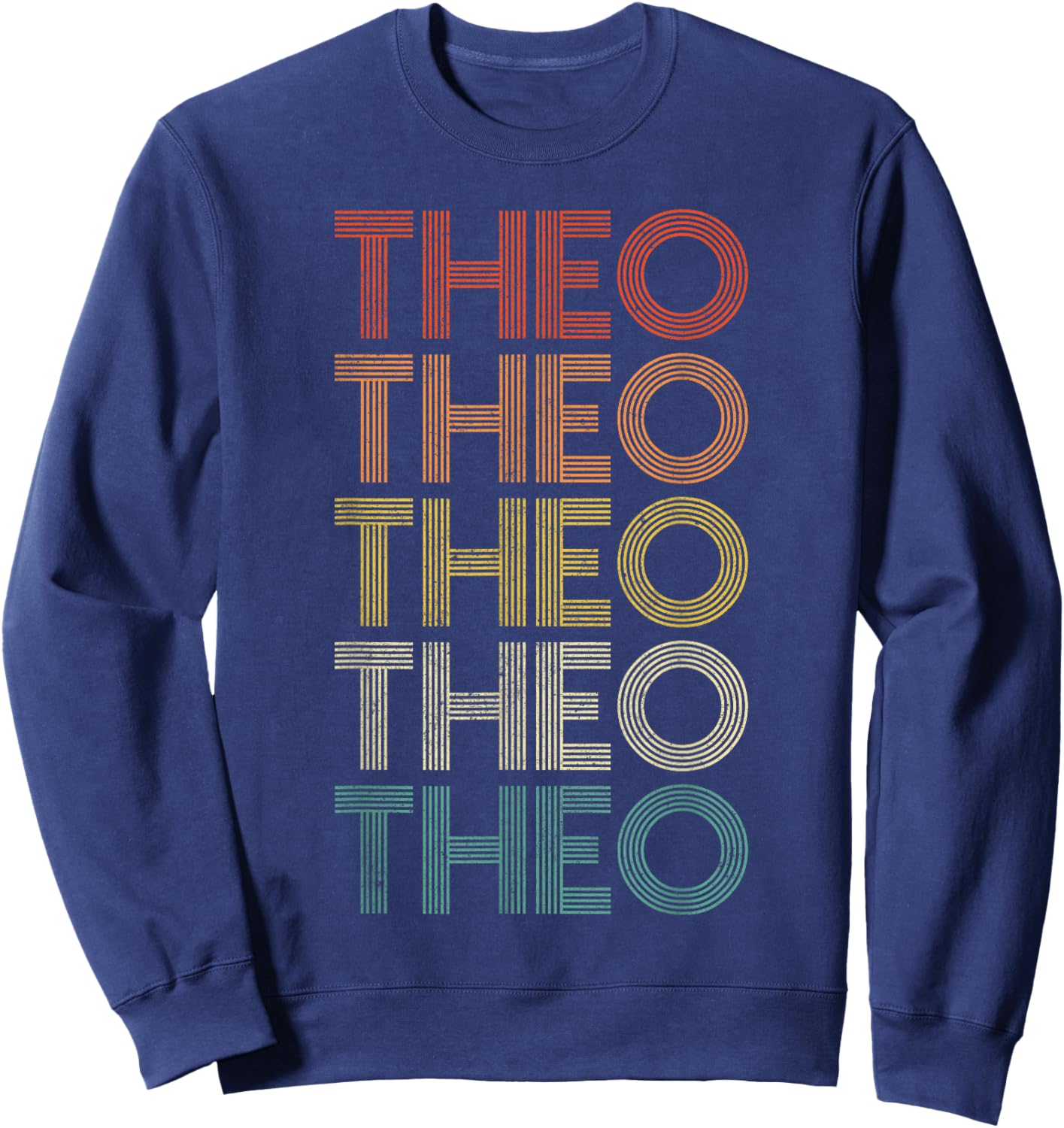Theo Vintage Retro Sweatshirt - Sweatshirt | Navy