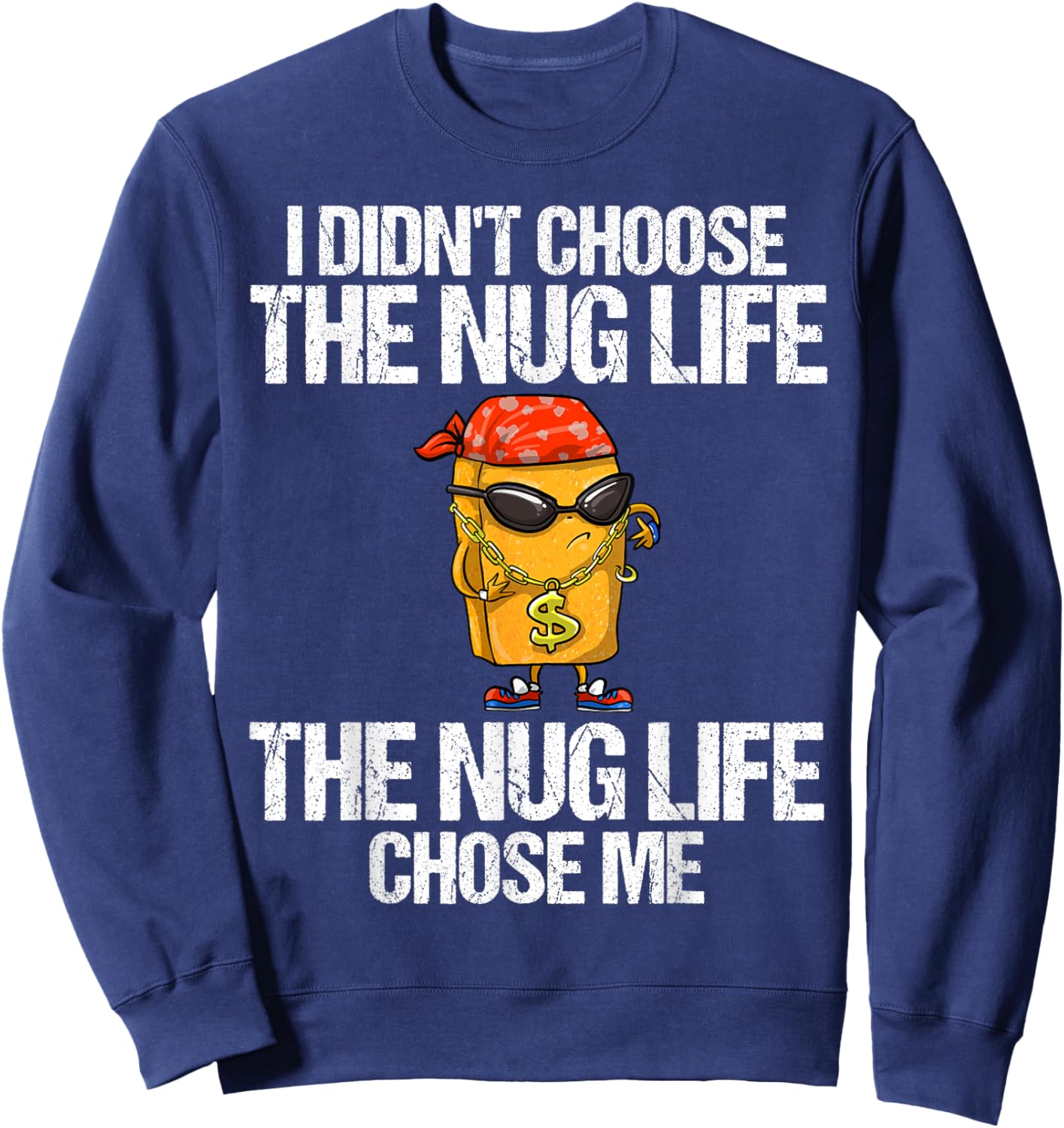 Chicken Nugget Art Women Kids Chicken Nugget Lover Sweatshirt - Sweatshirt | Navy
