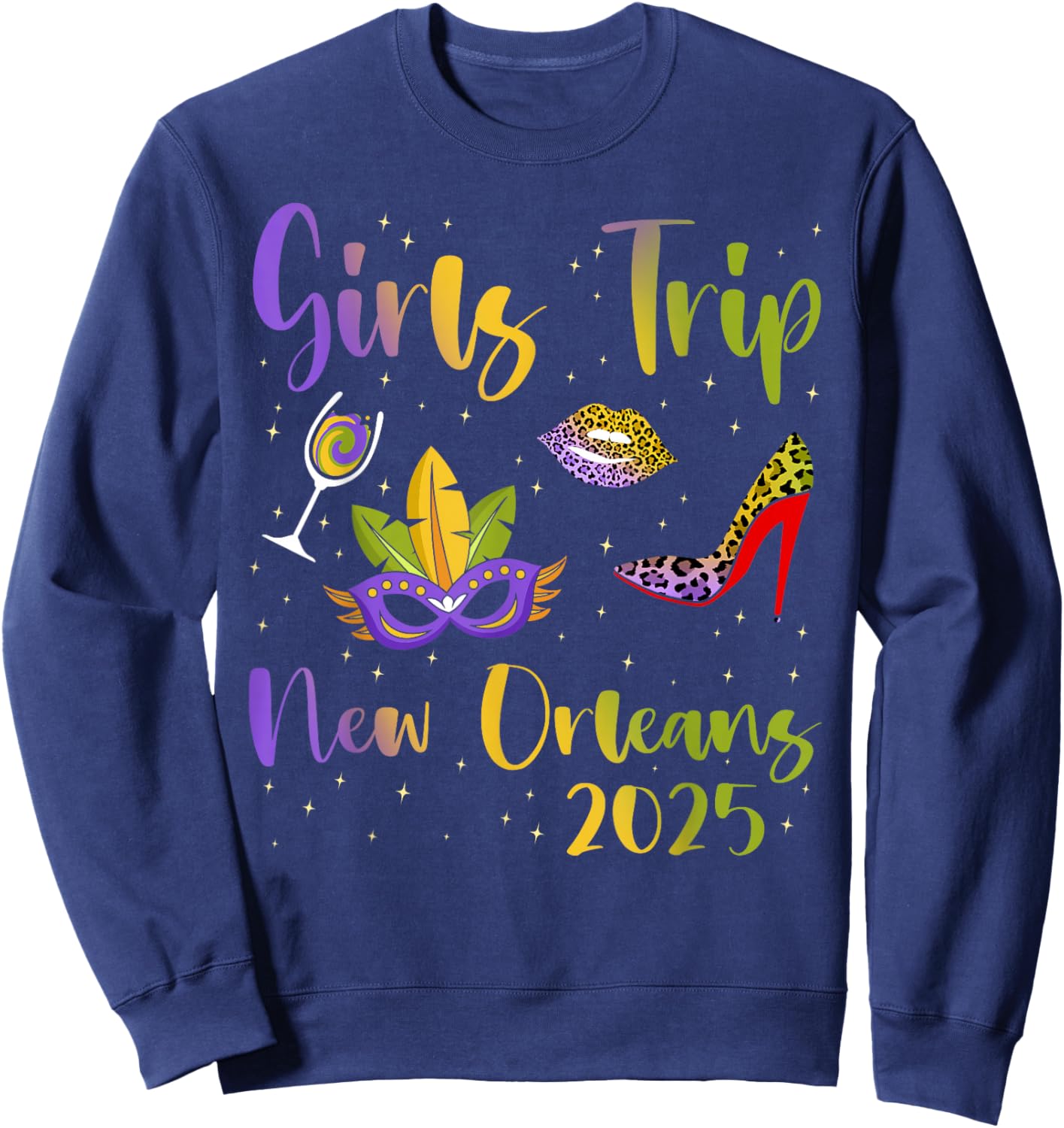 New Orleans Girls Trip 2025 Bachelor Besties Party Matching Sweatshirt - Sweatshirt | Navy