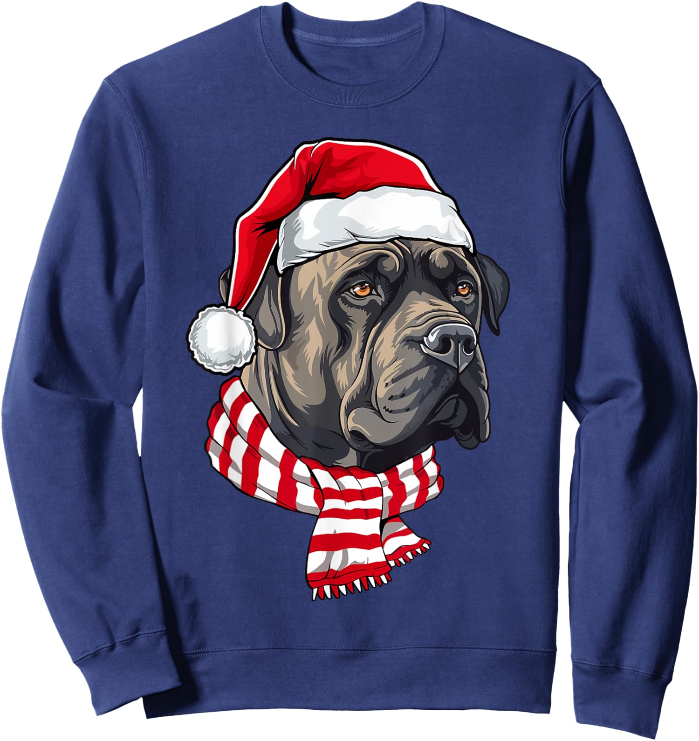 Santa Cane Corso Christmas Dog Lover Men Women Kids Sweatshirt - Sweatshirt | Navy