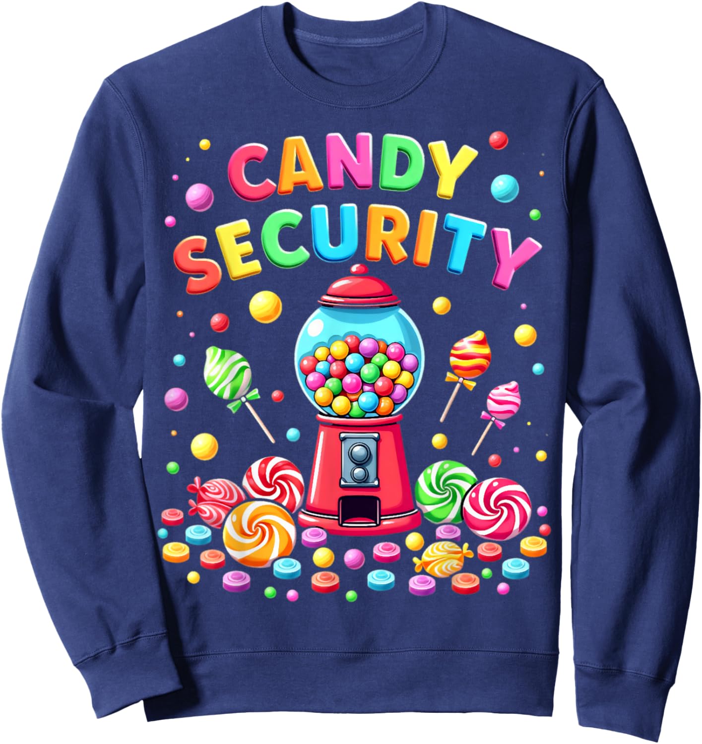 Candy Security Funny Gumball Machine Candyland Active Sweatshirt - Sweatshirt | Navy
