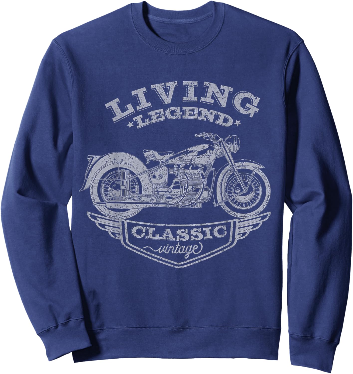 I'm not old classic, Funny Motorcycle, Living Legend Sweatshirt - Sweatshirt | Navy