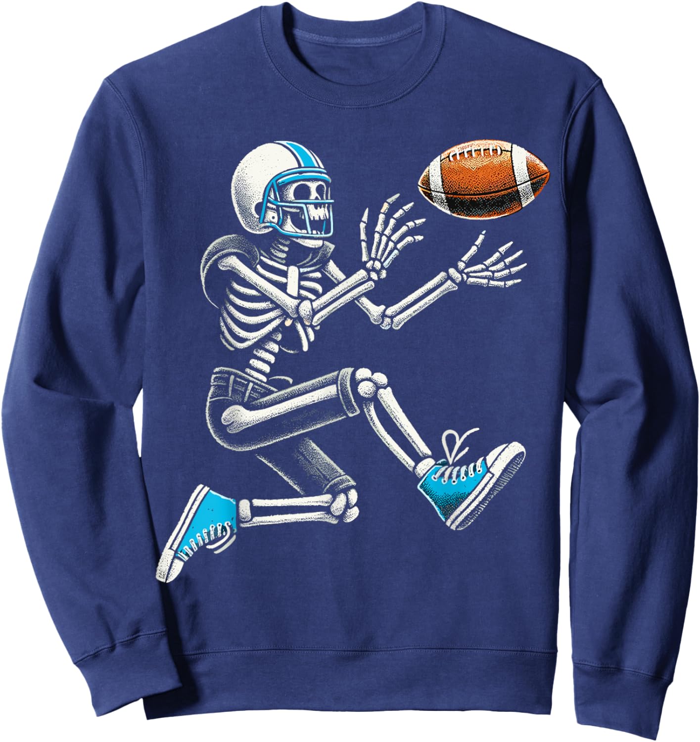 American Football Skeleton Halloween Sweatshirt - Sweatshirt | Navy