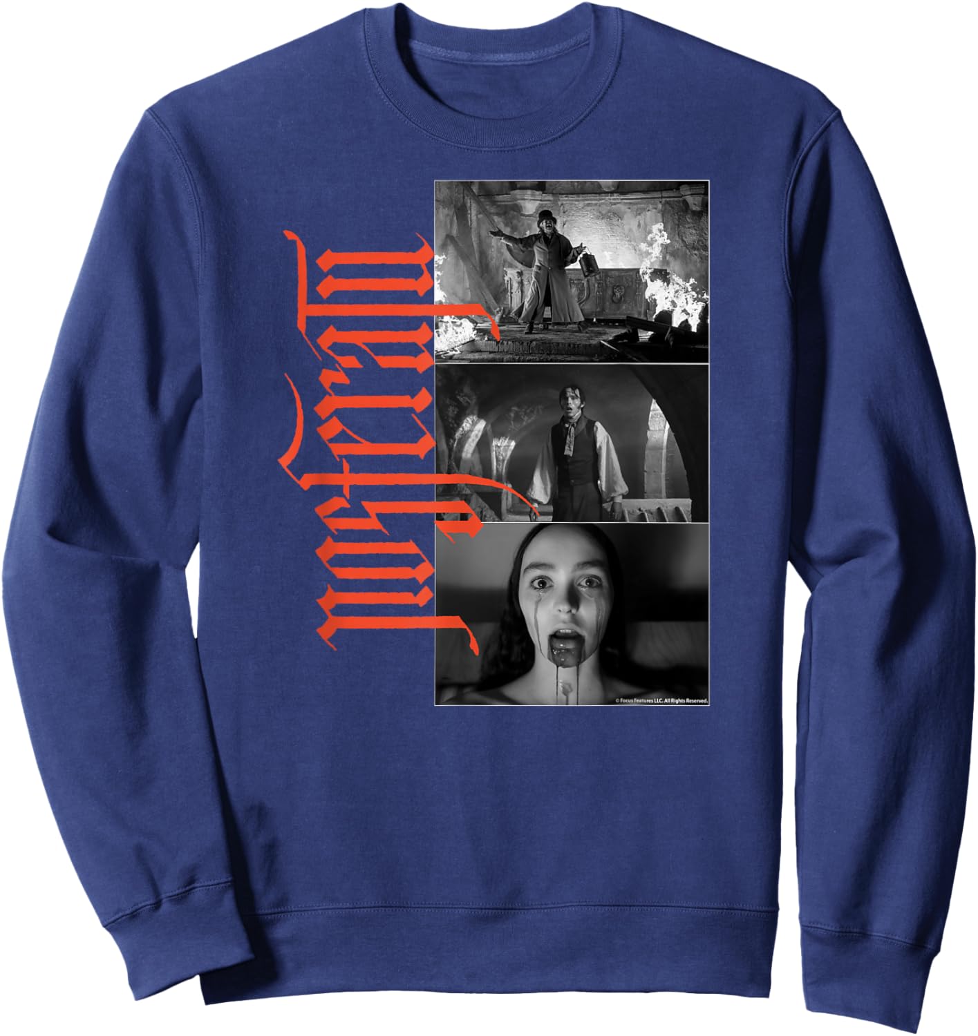 Nosferatu Gothic Horror Collage - , Black, Small, Short Sleeve, Classic Fit Sweatshirt - Sweatshirt | Navy