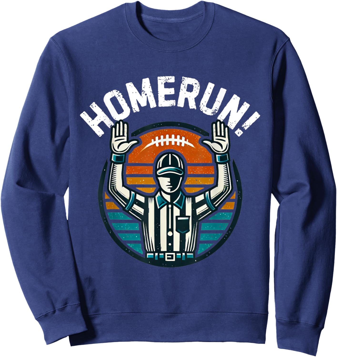 Homerun Touchdown Sports Mash Up Football Baseball Funny Sweatshirt - Sweatshirt | Navy