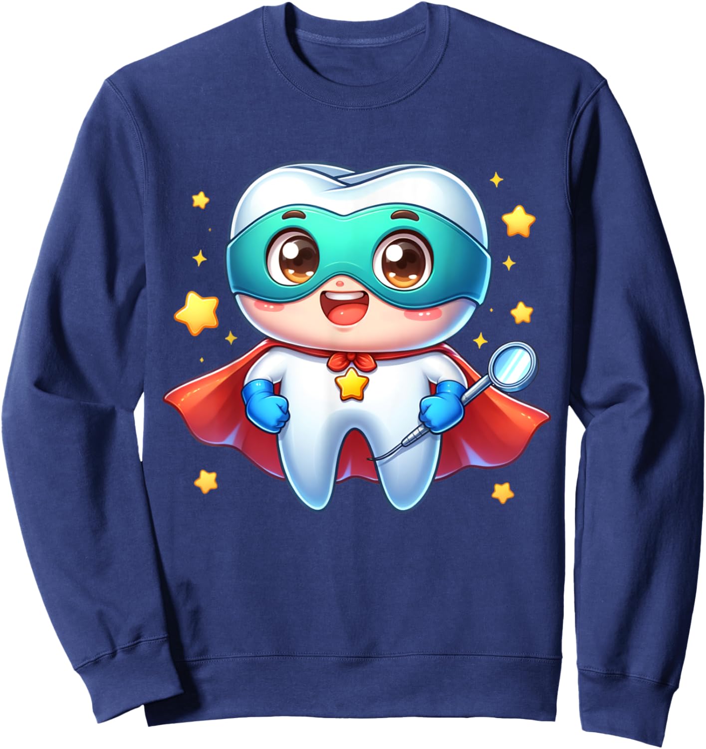 Cute Super Hero Dentist Superhero Tooth Doctor Sweatshirt - Sweatshirt | Navy