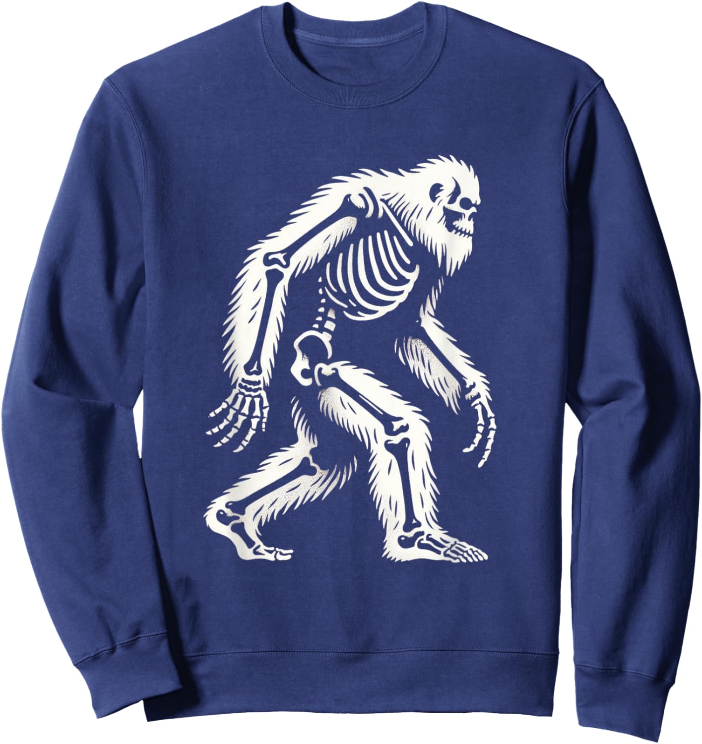 Funny Bigfoot Sasquatch Halloween skeleton Sweatshirt - Sweatshirt | Navy