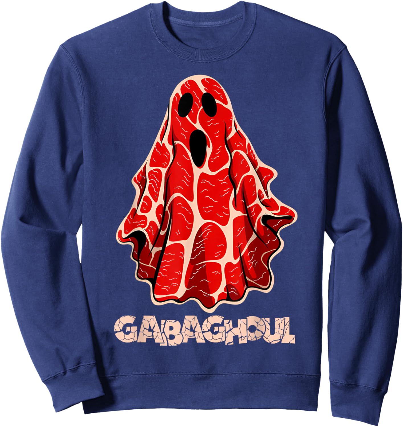 Gabaghoul Halloween Spooky Funny Slang Italian Ham Parody Sweatshirt - Sweatshirt | Navy
