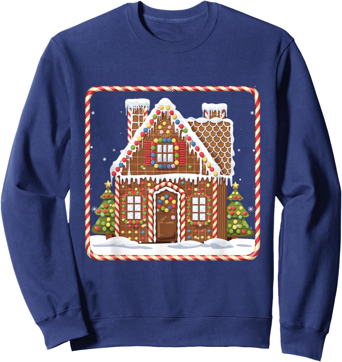 Gingerbread Cookies Christmas Baking Gingerbread House Sweatshirt - Sweatshirt | Navy