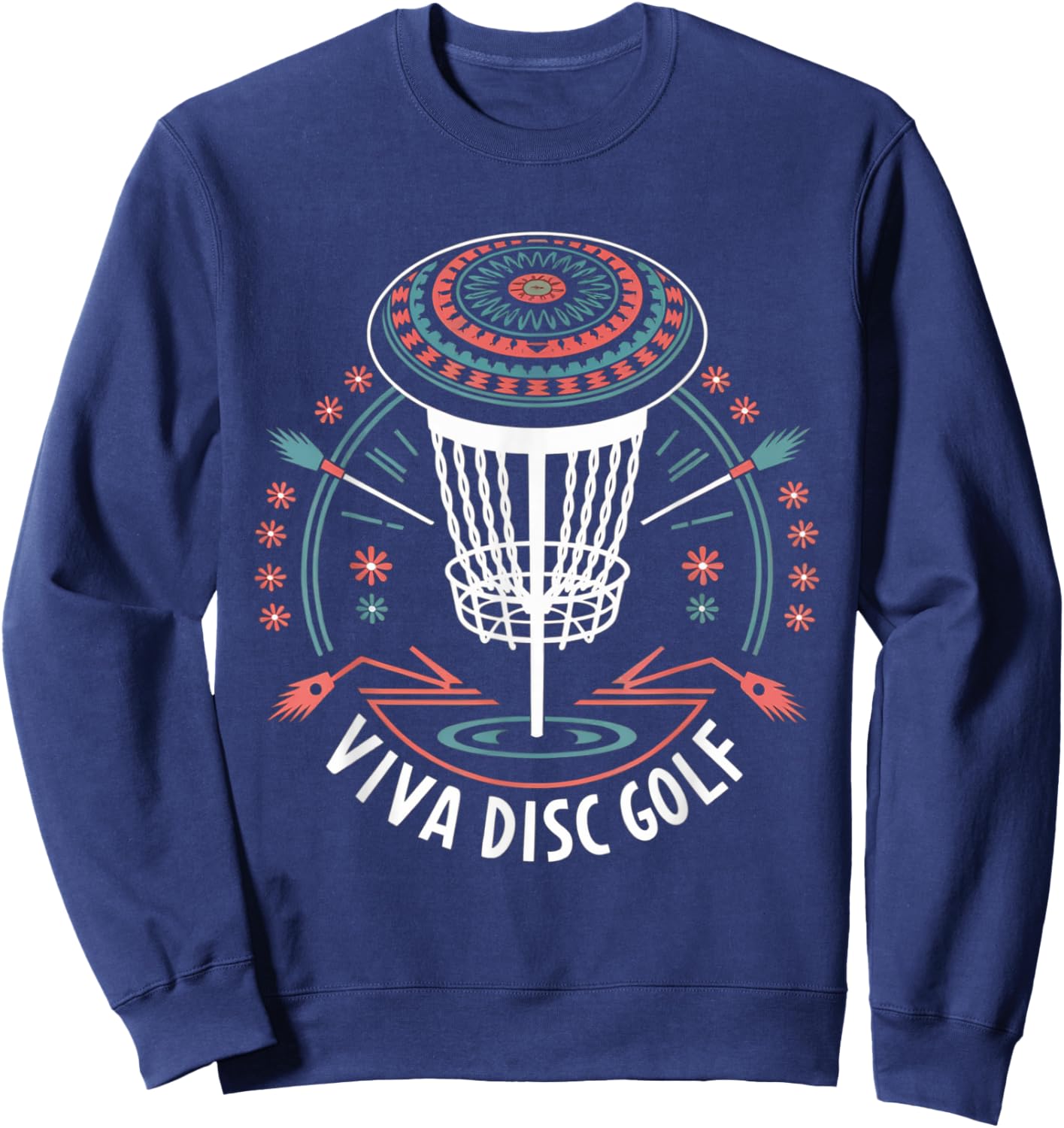 Funny Disc Golf Mexico Men Women Disc Golf Mexican Golfer Sweatshirt - Sweatshirt | Navy