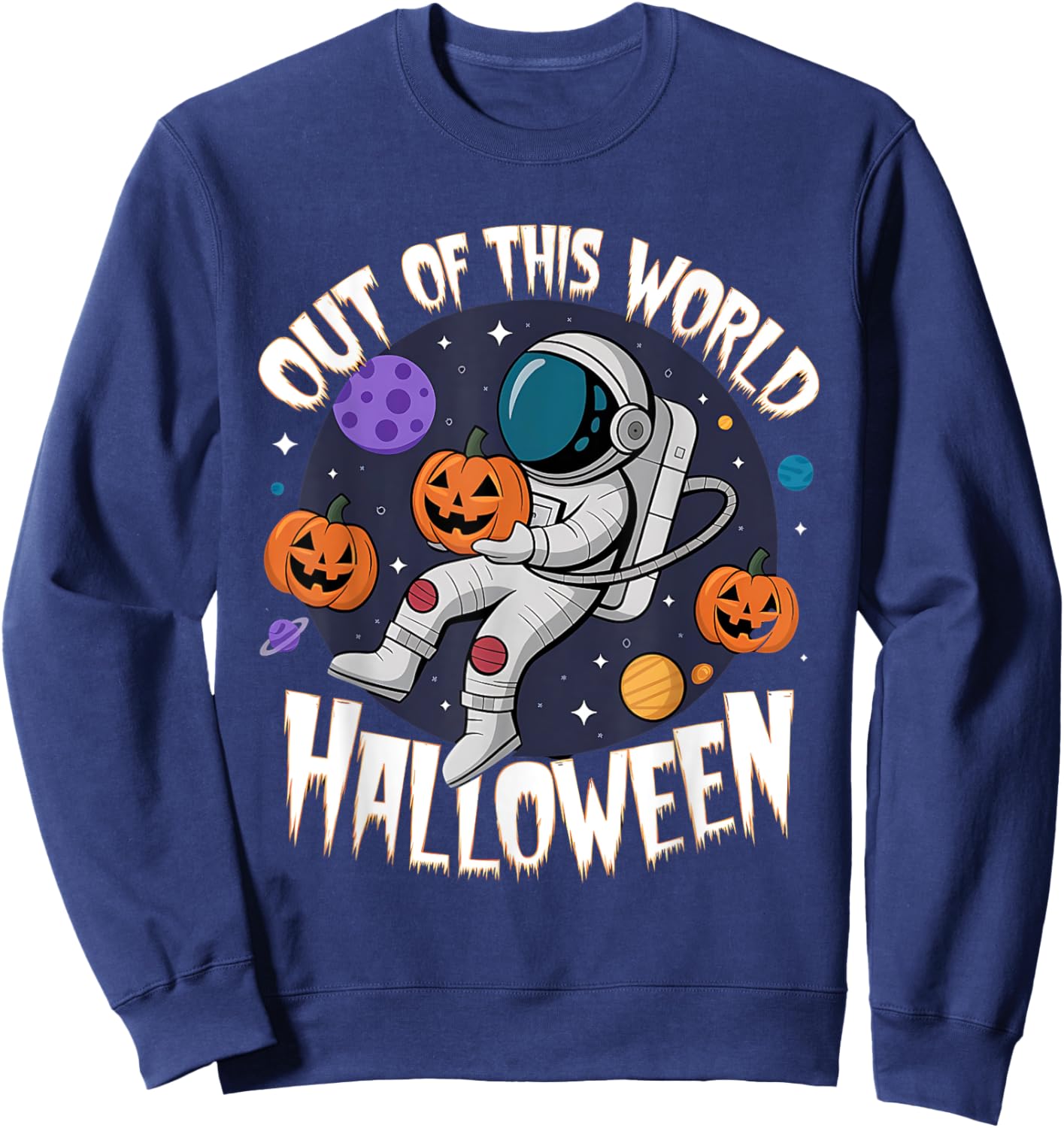 Out of This World Halloween Space Costume Apparel Sweatshirt - Sweatshirt | Navy