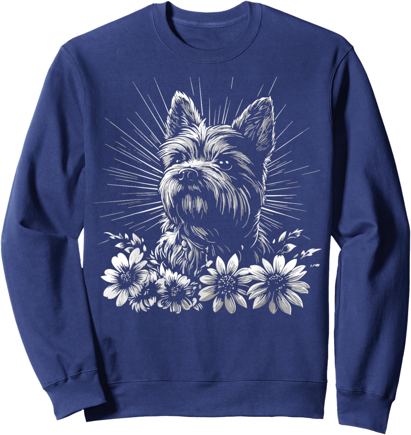 Retro Cairn Terrier Dog Lover Tattoo Style Sweatshirt - Sweatshirt | Navy