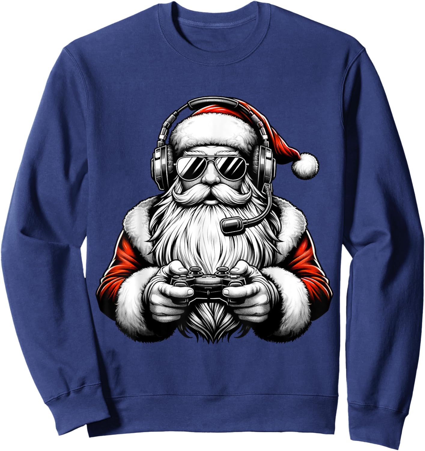 Christmas Gamer Boys Video Game Santa Xmas Sweatshirt - Sweatshirt | Navy