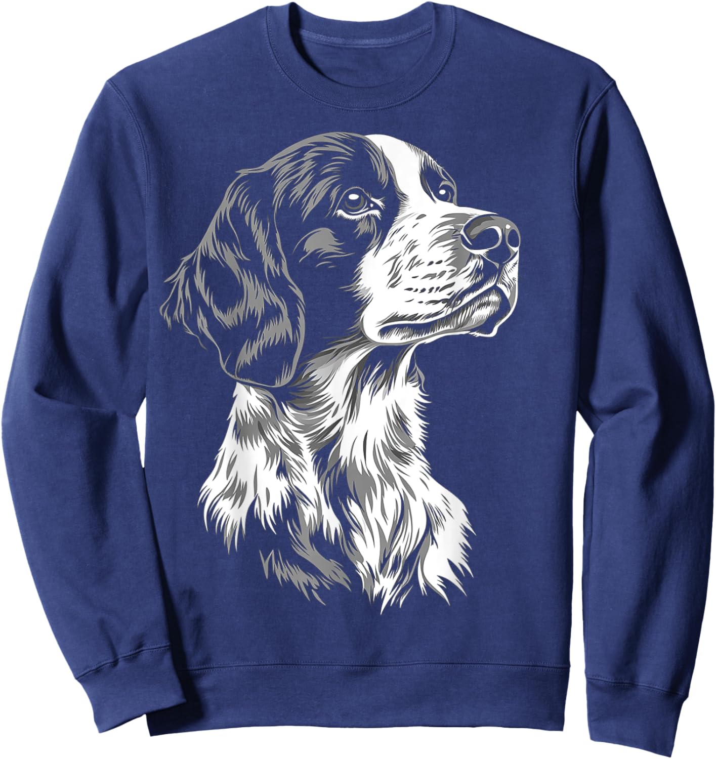 English Setter Dog Motif Pet Illustration English Setter Sweatshirt - Sweatshirt | Navy