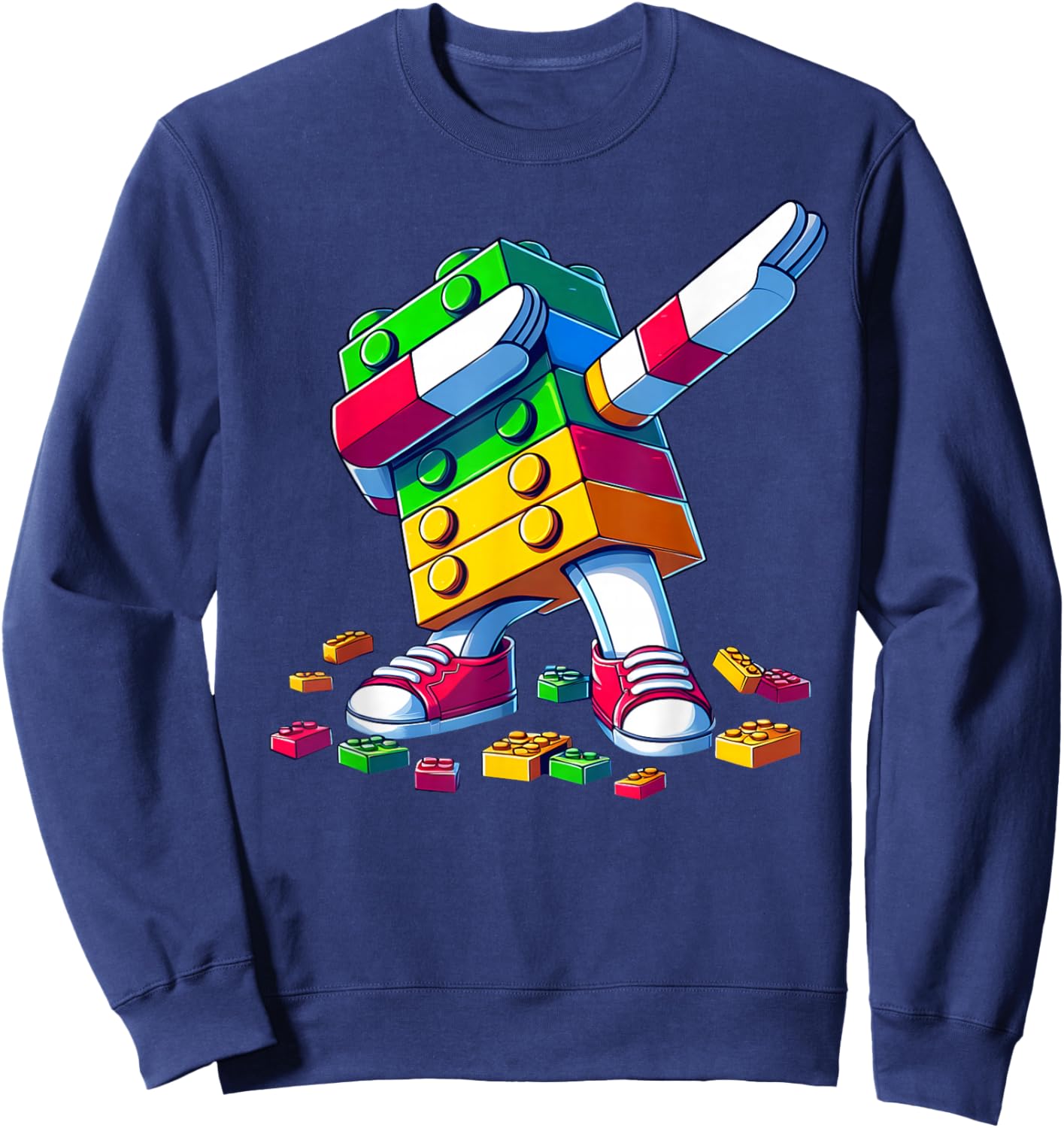 Dabbing Building Blocks Brick Toy Dab Dance Kids Boys & Men Sweatshirt - Sweatshirt | Navy