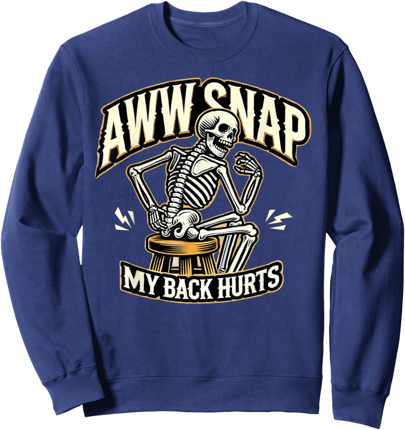 Funny Lumbar Back Surgery Recovery Fusion Get Well Gift Men Sweatshirt - Sweatshirt | Navy