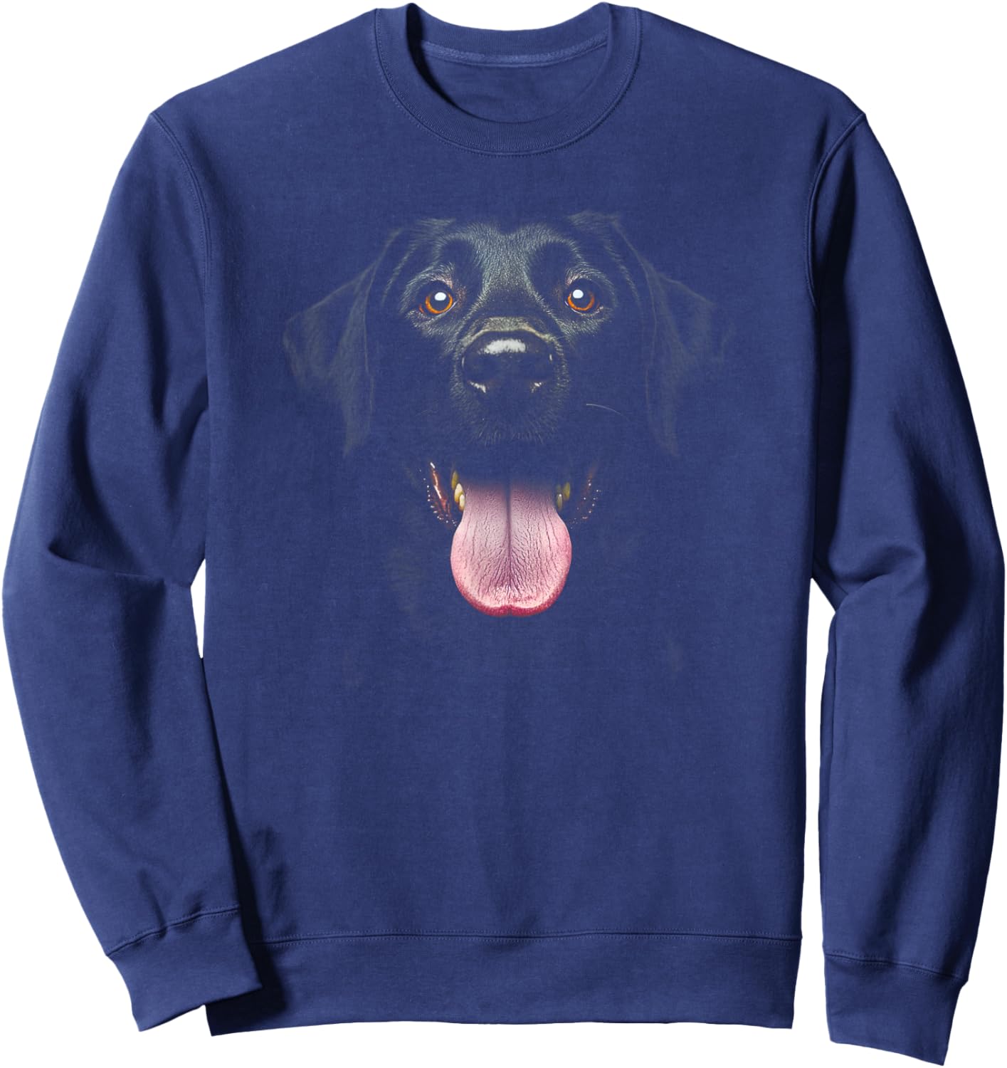 Cute Black Labrador Retriever Puppy Dog Face Lab Sweatshirt - Sweatshirt | Navy