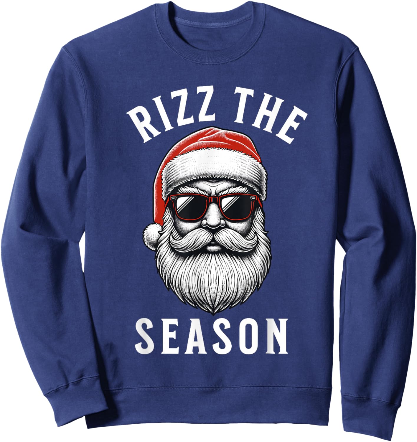 Rizz The Season Silly Christmas Funny Santa Men Teen Boys Sweatshirt - Sweatshirt | Navy