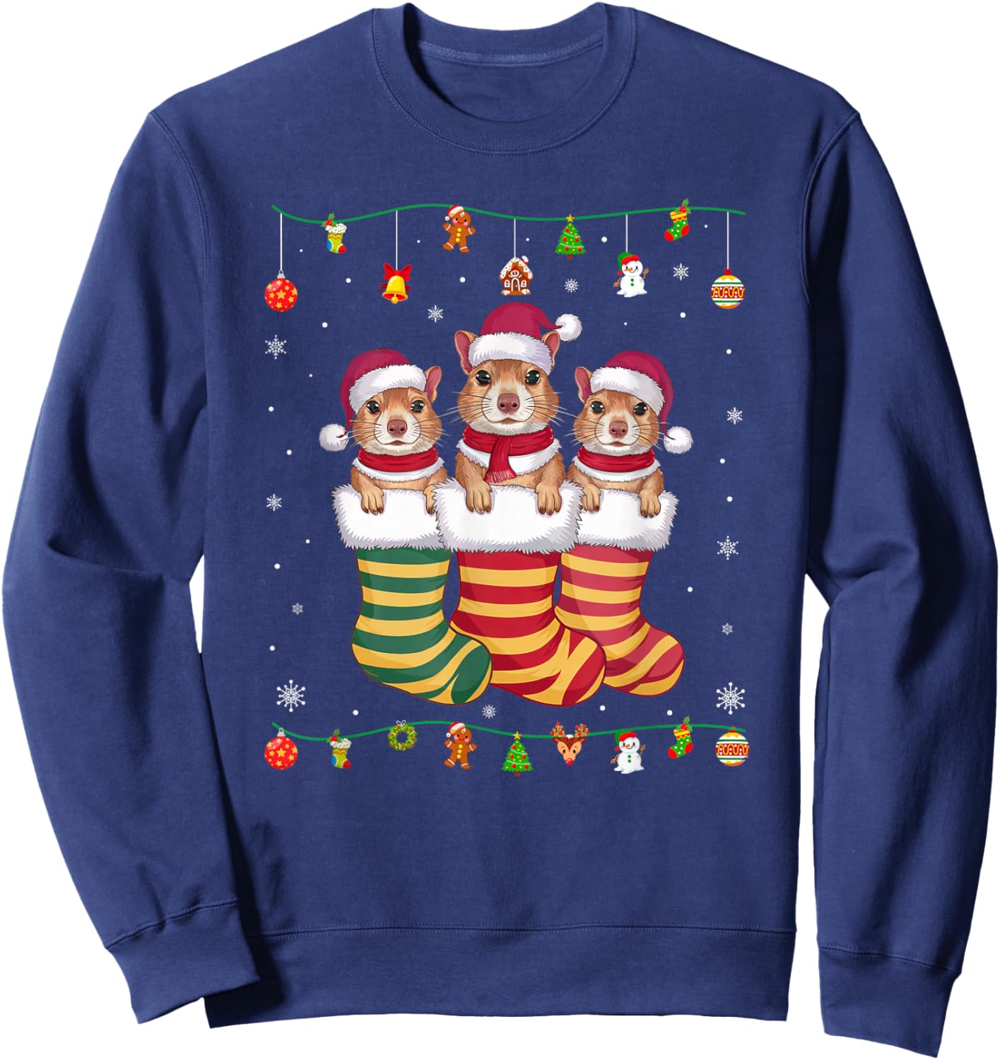 Prairie Dog in Christmas Men Women Kids Xmas Pajama Sweatshirt - Sweatshirt | Navy