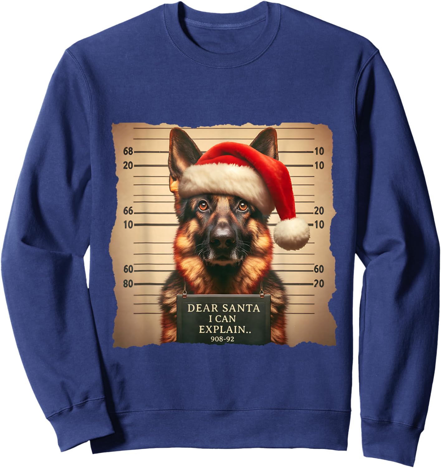 German Shepherd Dog Christmas Dear Santa I Can Explain Sweatshirt - Sweatshirt | Navy