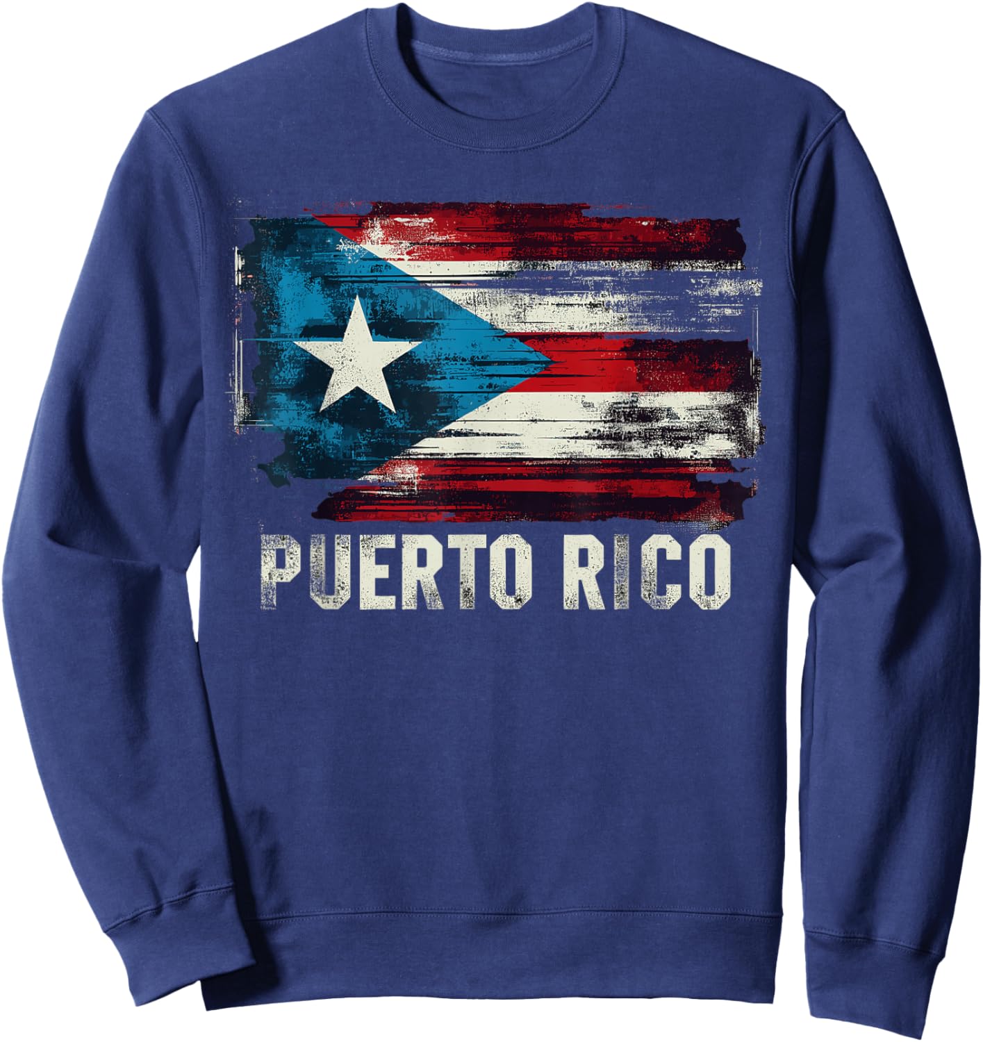 Puerto Rico Flag Lover Heritage Month Hispanic Boricua Rica Sweatshirt - Sweatshirt | Navy