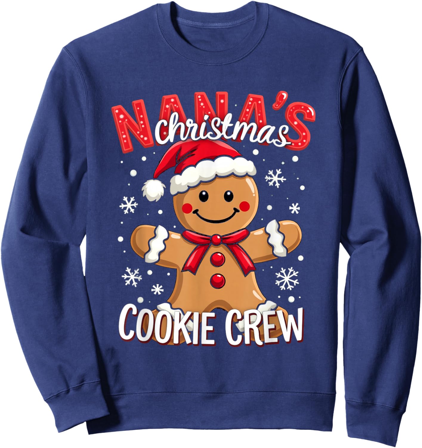 NANA's Christmas COOKIE CREW Christmas Gingerbread Sweatshirt - Sweatshirt | Navy