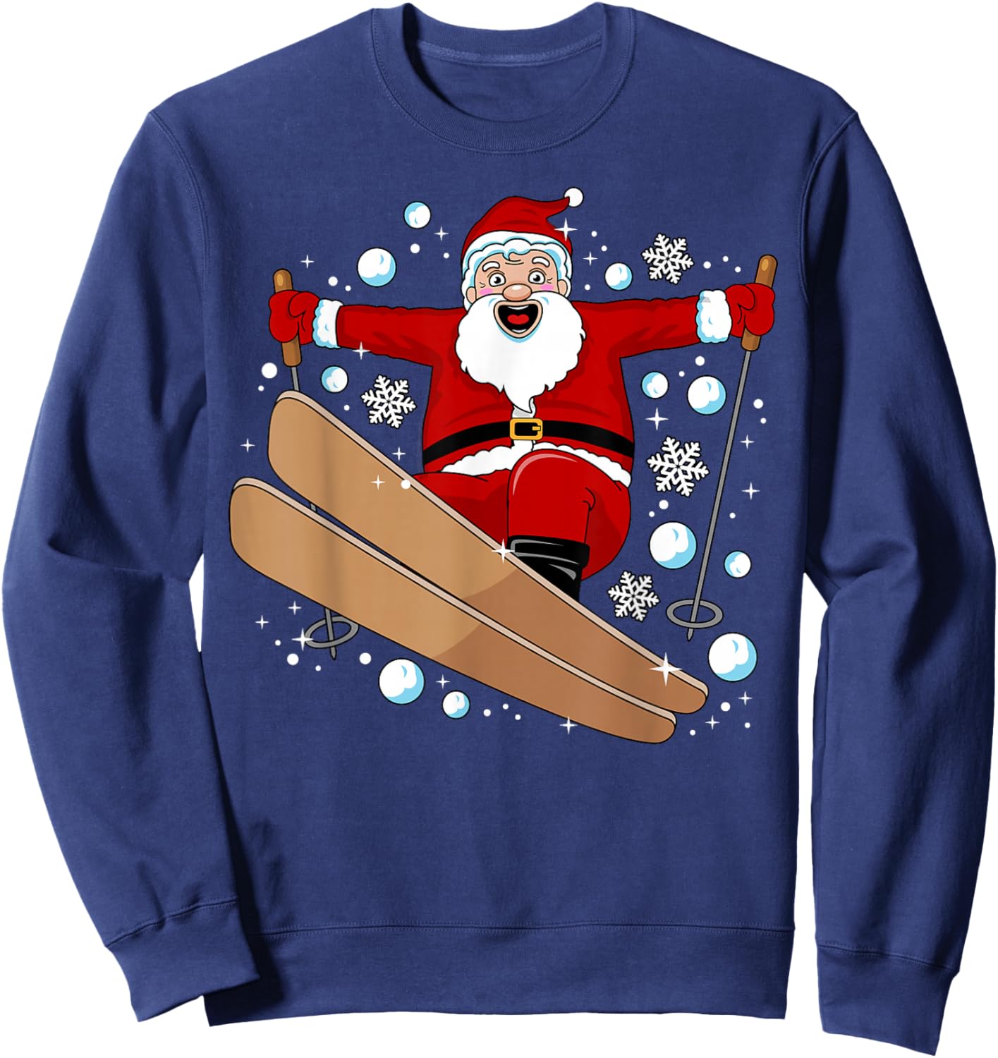 Funny Skiing Design Women Downhill Ski Lover Skier Sweatshirt - Sweatshirt | Navy