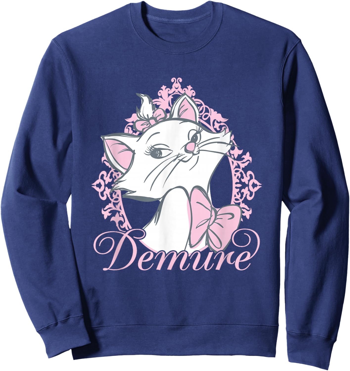 Disney The Aristocats Cute Marie Demure Sketch Chest Frame Sweatshirt - Sweatshirt | Navy