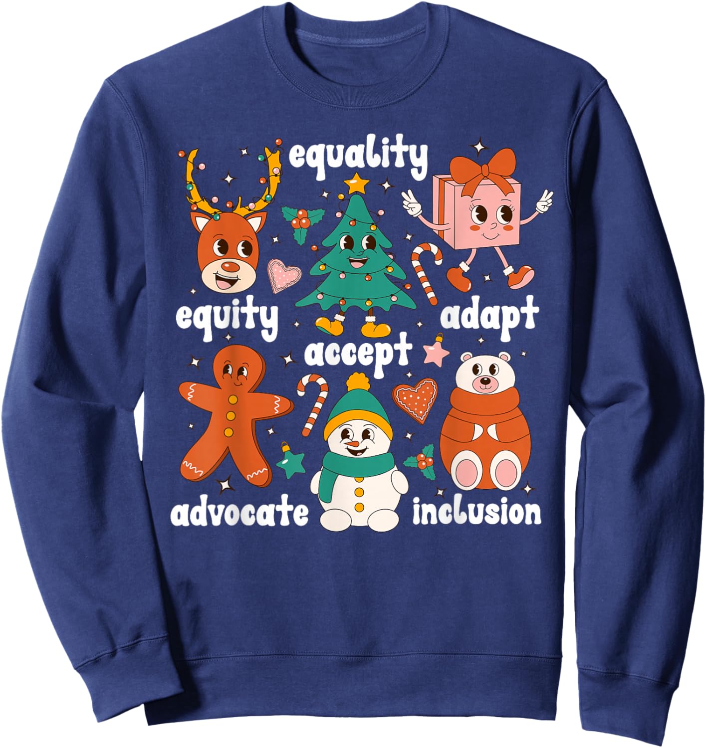 SPED Teacher Christmas Special Education Teacher Xmas Party Sweatshirt - Sweatshirt | Navy