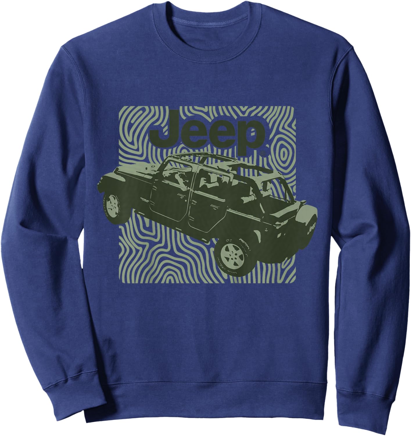 Kids Jeep Top Off - Officially Licensed Sweatshirt - Sweatshirt | Navy