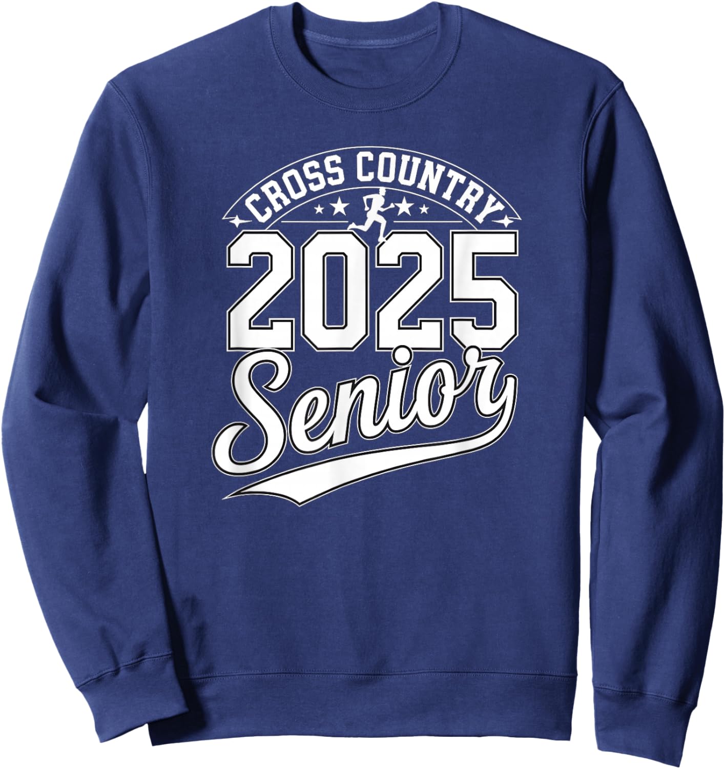 Senior 2025 Cross Country Team Mom XC High School Graduation Sweatshirt - Sweatshirt | Navy