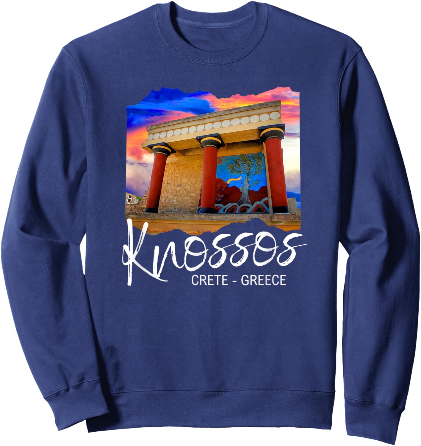 Knossos Crete / Knossos Greece Sweatshirt - Sweatshirt | Navy