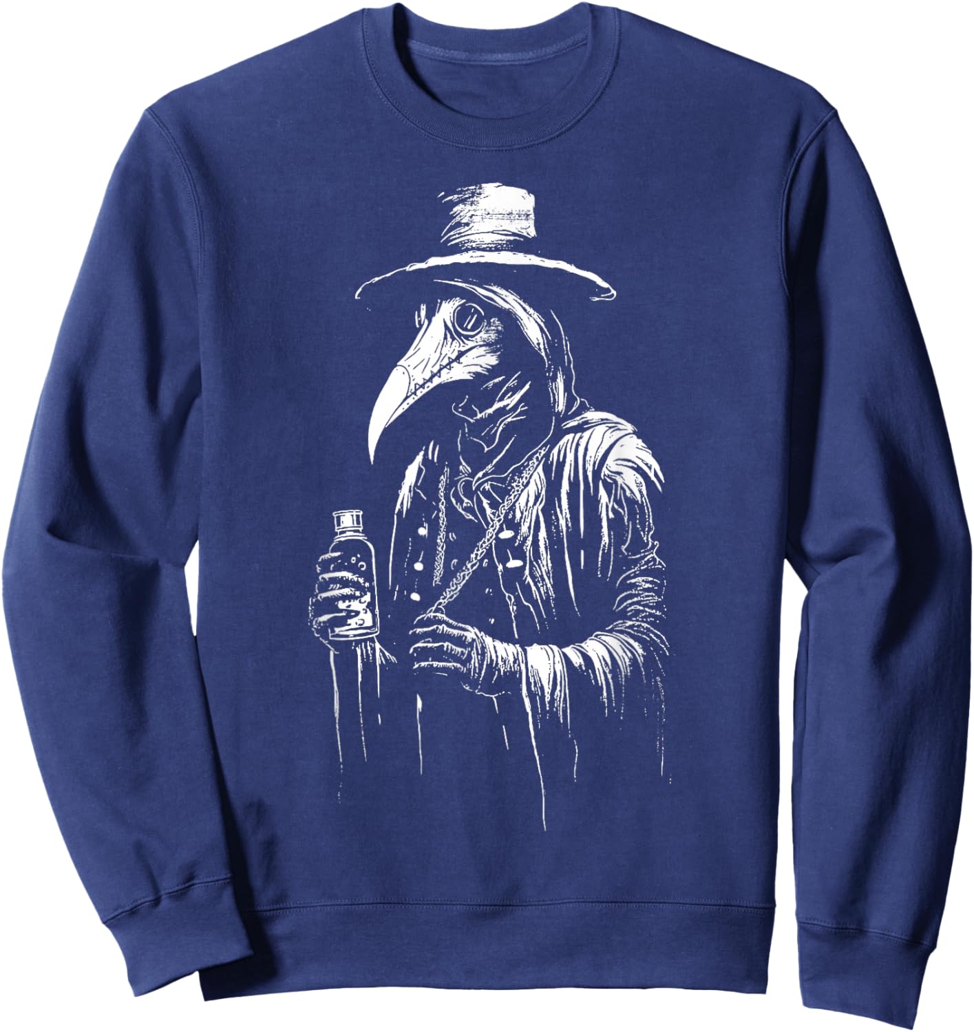 Plague Doctor Shirt Horror Death Occult Satanic Gothic Sweatshirt - Sweatshirt | Navy