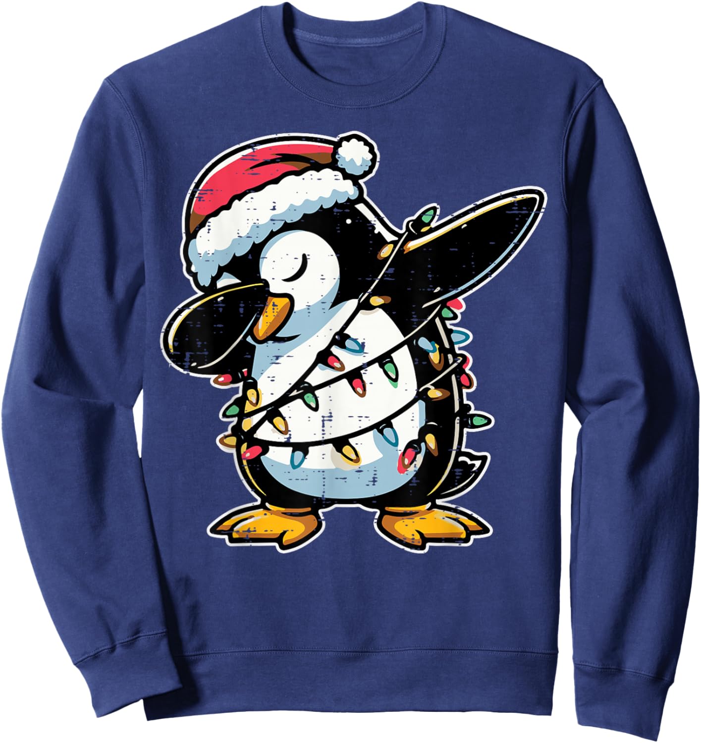 Christmas Penguin Dab Xmas Boys Girls Kids Toddler Youth Sweatshirt - Sweatshirt | Navy