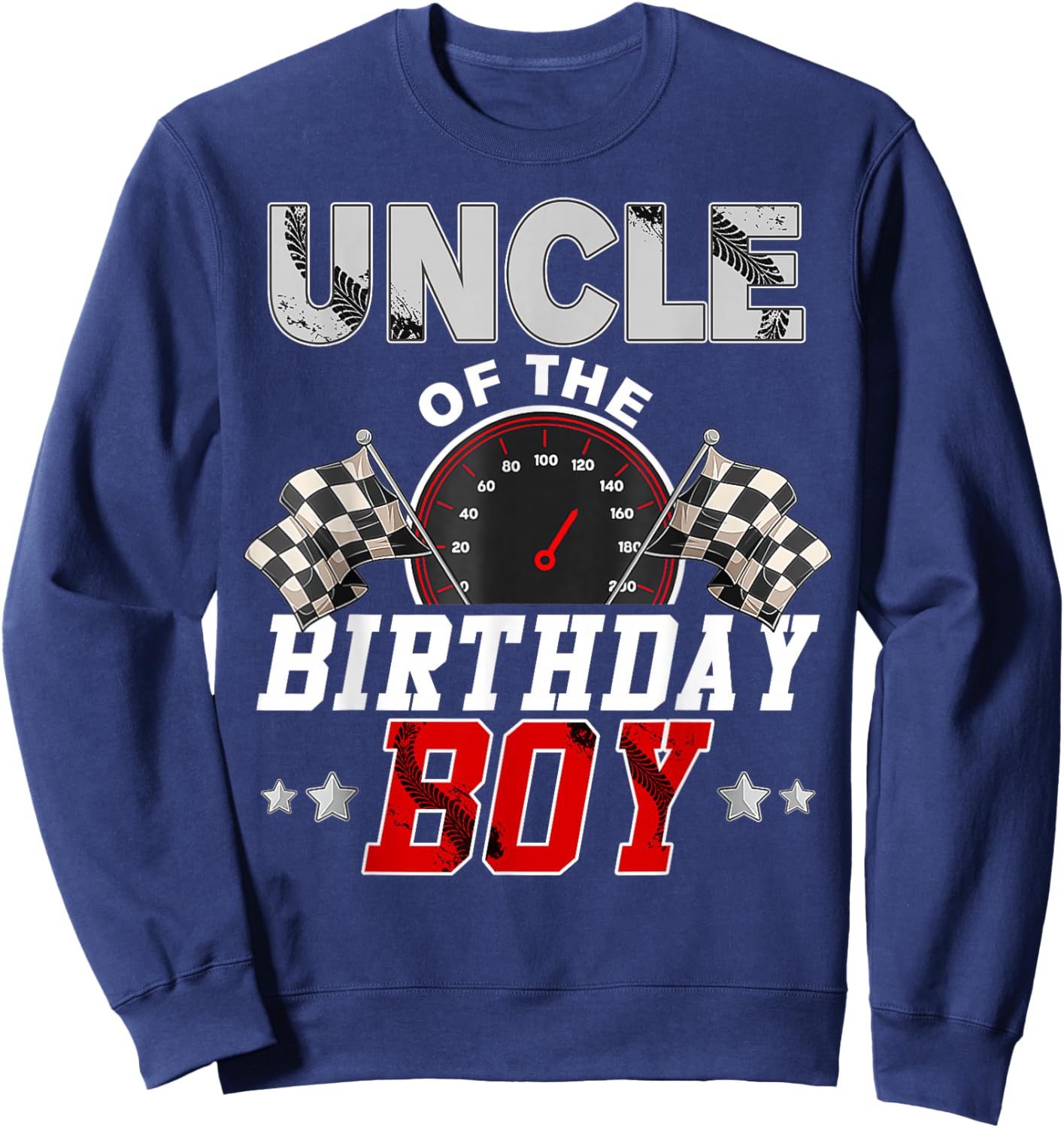 Uncle Of The Birthday Boy Race Car Racing Car Driver Sweatshirt - Sweatshirt | Navy