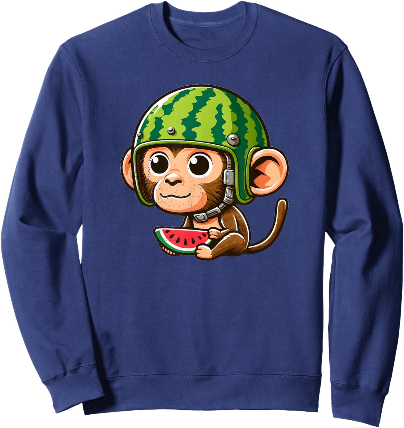 Watermelon Monkey Helmet Sweatshirt - Sweatshirt | Navy