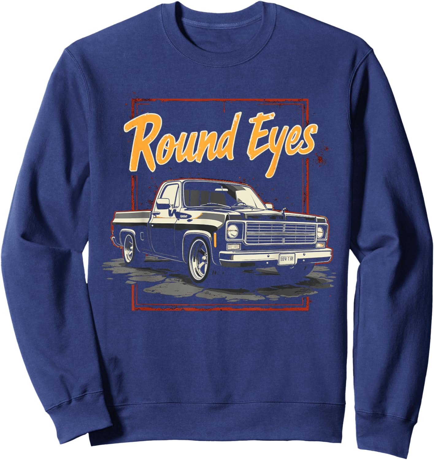 Squarebody Truck Retro Round Eyes C10/K10 Square body Truck Sweatshirt - Sweatshirt | Navy