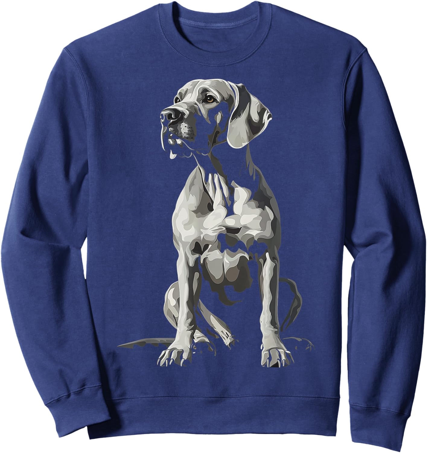 Great Dane Dog Graphic Pet Artwork Great Dane Sweatshirt - Sweatshirt | Navy