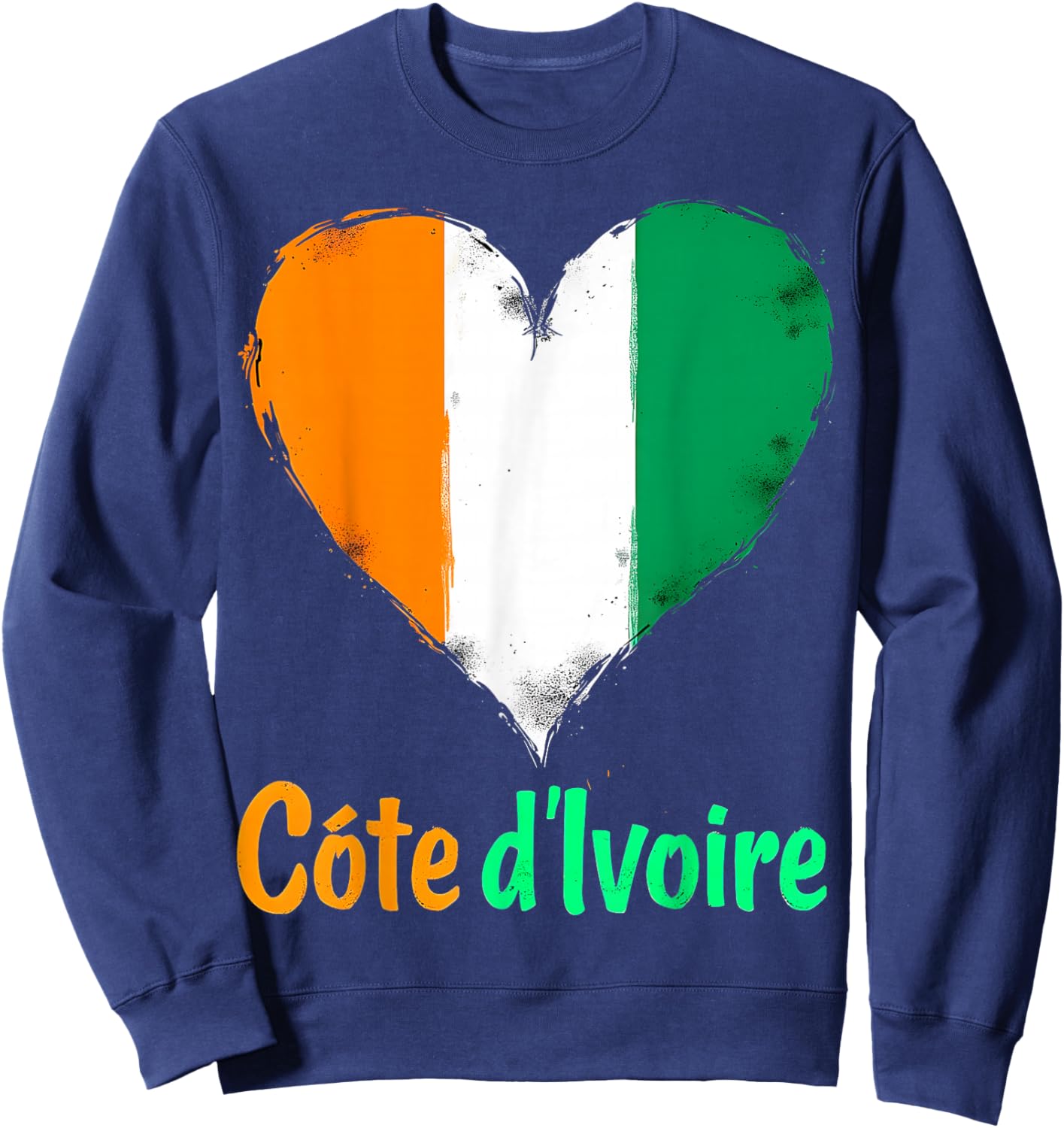 Ivory Coast Cote d'Ivoire Flag Sweatshirt - Sweatshirt | Navy