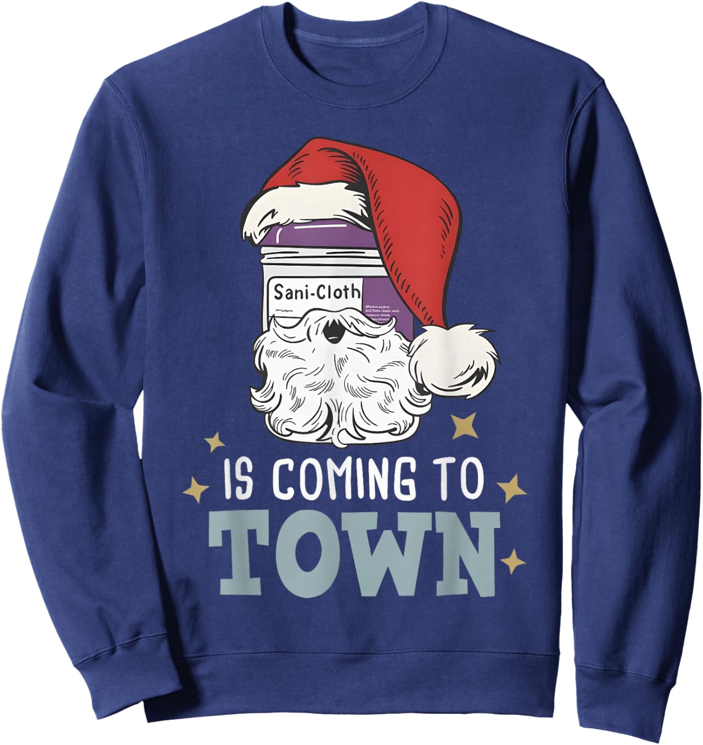 Funny Nurse Christmas Rn Tech Medical Assistant Holiday Sweatshirt - Sweatshirt | Navy